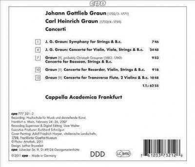 Frankfurt Cappella A - Graun: Concerti (CD)
