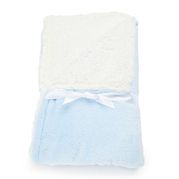 George &amp; Mason Baby - Sherpa Throw Blanket - Blue