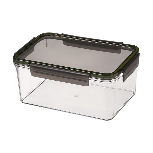 Food Storage Container With Seal Clips - Transparent