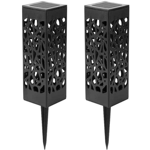 Garden Decor Novelty Pattern Creating Solar Light Set of 2