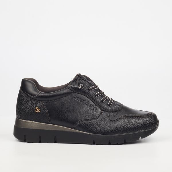 Heart &amp; Sole Dawn 1 Black Women Faux Leather Shoes