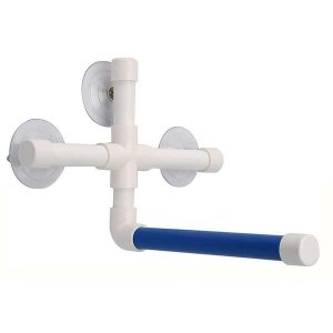 Pet Parrot Toy Bath Shower Suction Cup Window Perch (24cm)