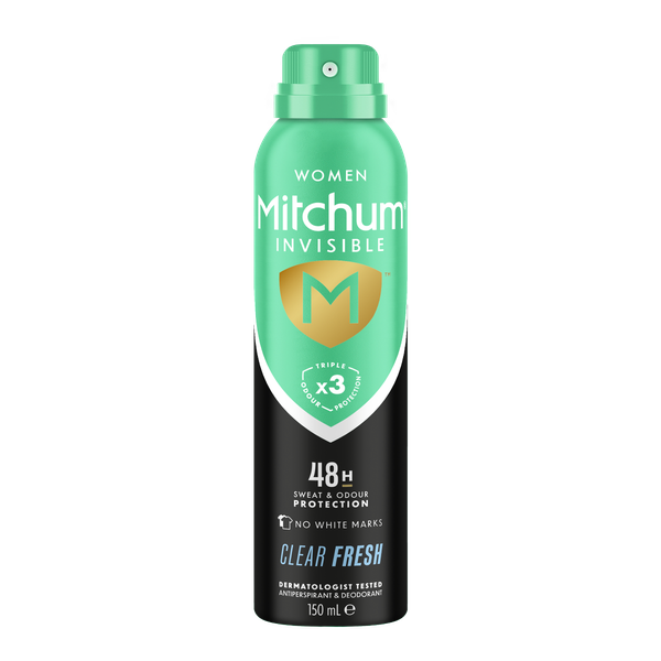 Mitchum Aerosol Invisible Women 48hr - Clear Fresh - 150ml