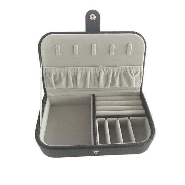 Portable Leather Jewelry Box - Black