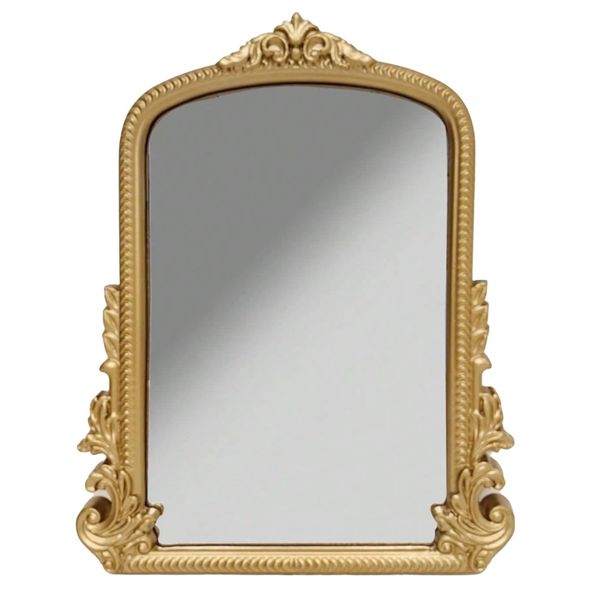 Decor Traditional Antiqued Gold Ornate Frame Mirror (30cm)