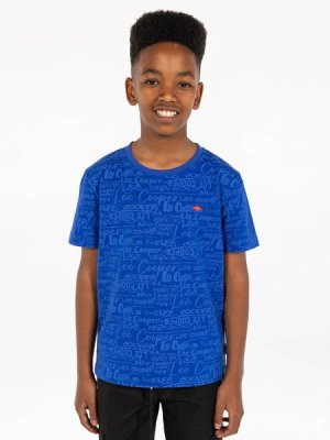 Lee Cooper Boy's SS T-Shirt:Rashid Cobalt
