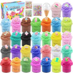 PEISKOS 34 Pieces DIY Scented Mini Butter Slime Kit for Kids Age 6+