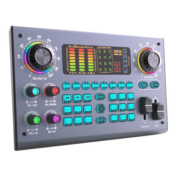 Professional Podcast Live Sound Card Dj Mixer Audio Mixer Equipment