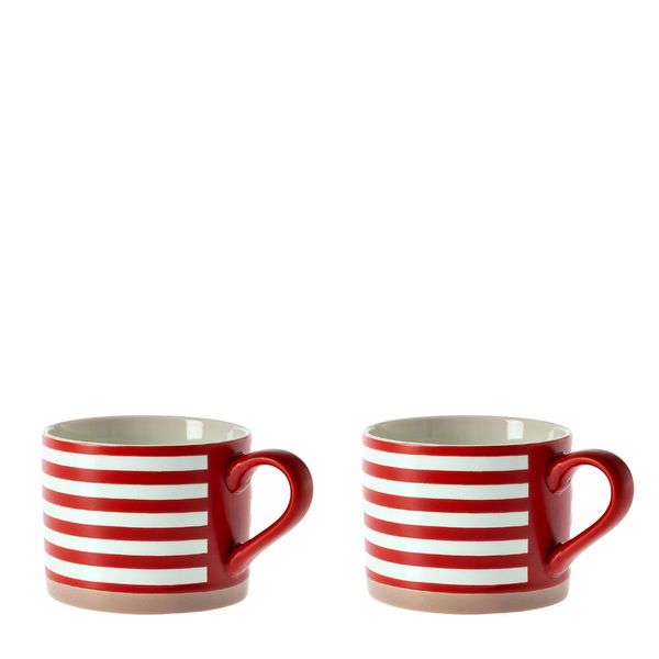 George &amp; Mason - Retro Stripe Mug 2pc - 450ml