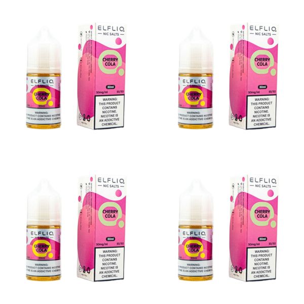 Elf Bar ELFLIQ E-Liquid 30ml Nic Salt 5% - Cherry Cola (Pack of 4)