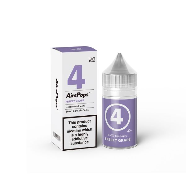 AirsPops - Vape E-Liquids - Freezy Grape - 30ml - 4% Nic Salts