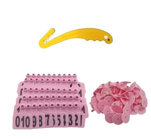Pleysier Ear Tag Remover and Tags Numbered 1 to 100