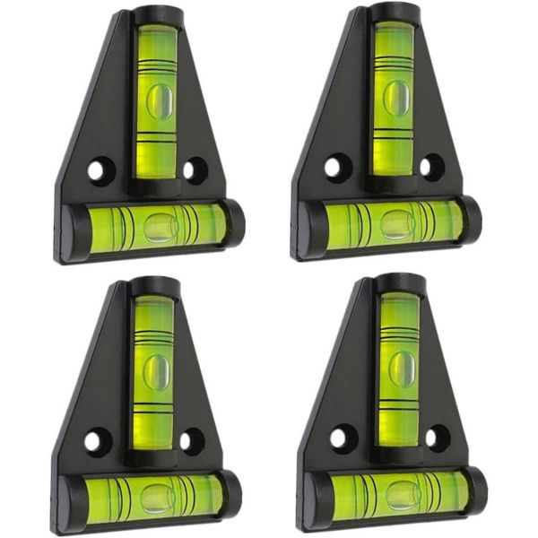 4Pack Magnetic T Type RV Levelers,Travel Trailer Leveling Tool-Black