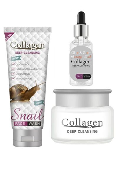 Collagen &amp; Snail Extract Brightening Facial Care Set by Glitz &amp; Glam