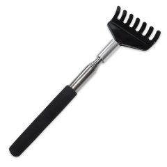 Yowie Back Scratcher - Extends up to 68cm (Stainless Steel, Black)