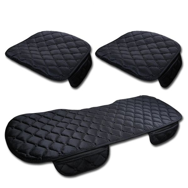 3 Pieces Soft Velvet Car Seat Cushion Cover