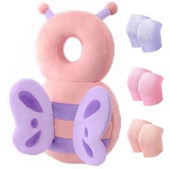 Baby Head Protection Backpack Adjustable Strap with Toddler Safety knee Pad