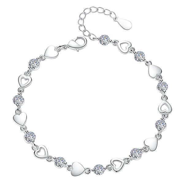 925 Sterling Silver Bracelet for Women, Adjustable Friendship Bracelet