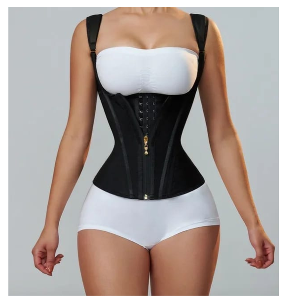 Women's Underbust Corset Waist Trainer Cincher - Steel Boned Body Shaper.