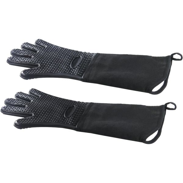 1 Pair Extra Long Oven Mitts Heat Resistant Kitchen Oven Glove for Cooking