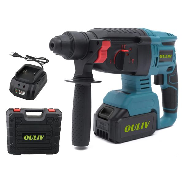 OULIV Cordless Rotary Hammer Drill with Battery &amp; Charger