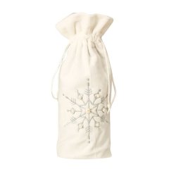 Christmas Snowflake Champagne Wine Bottle Cover for Decor Travel, A