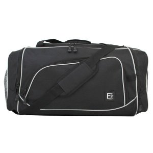 Gym Duffel Bag with Shoe Compartment - 35L - Black