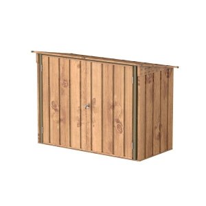 Cosmoplast Bike Storage Steel Shed 6x3 Ft Woodgrain