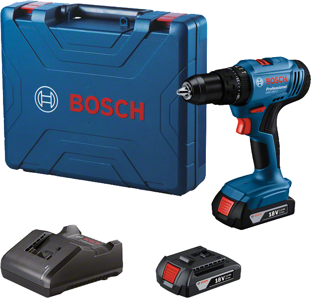 Bosch - Cordless Impact Drill/Driver (GSB183-LI) with 2 Batteries &amp; Charger