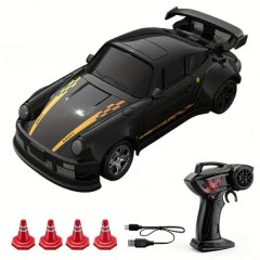 Mini Desktop Remote Control Stress Relief Drift Car 1:64 4WD - 2.4GHz Black