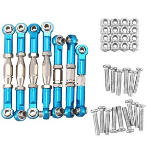 for 144001 1/14 RC Car Spare Parts Metal Linkage Rod Set,blue