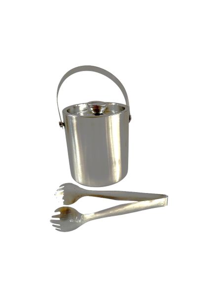 Stainless Steel Double Wall Ice Bucket With Handle And Lid