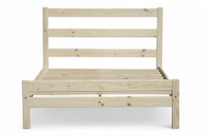 Solid Pine Bed Base with Headboard