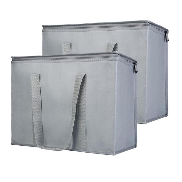 2-Pack Insulated Reusable Grocery Shopping Bags, X-Large Picnic Cooler Bag