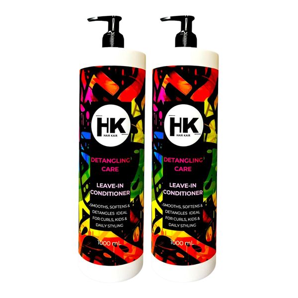 HK Detangling Care Leave-In Conditioner 2 x 1Ll - for Curls, Kids &amp; Weaves
