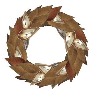 Genuine Leather Christmas Wreath