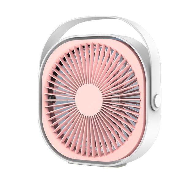 Portable USB Recharging 3 Speeds Desktop Mini Fan for Home Office - White