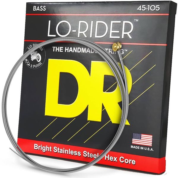 DR Strings MH-45 Lo-Rider 4 String Steel Bass Guitar Strings - .045-.105