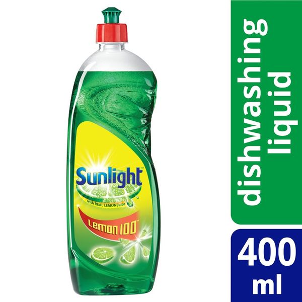 Sunlight Lemon 100 Dishwashing Liquid 400ml (Pack of 6)