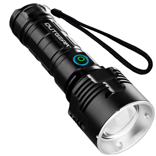 OutGear Laser Beam Ultra Bright Flashlight -High Power LED , Rechargeable