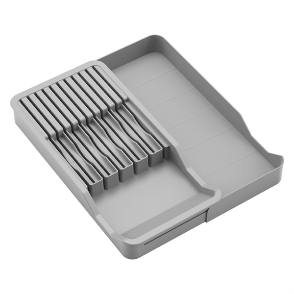 Knife Holder, Drawer Knife Block Holder with Expandable Cutlery Tray