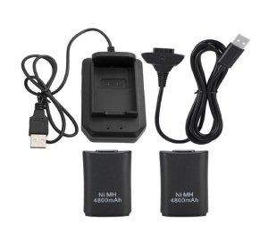 2 Pack Xbox-360 Battery Pack &amp; Battery Pack Charger