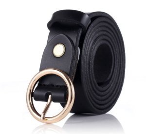 Olive Tree - Ladies Genuine Leather Belt With Vintage Buckle