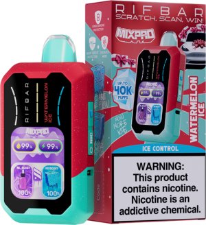 Rifbar Watermelon Ice - MixPro 40K Puff Disposable Vape with LED Display