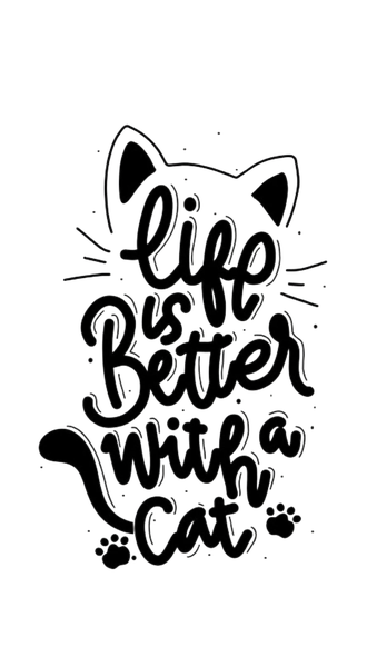 Decorative Cat Quote Wall Sticker