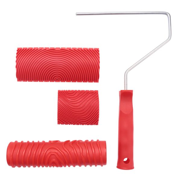 7 Inch Empaistic Pattern Roller + 2 Pcs Wood Graining Painting Tool