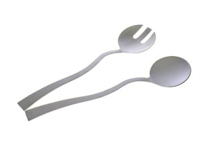 Elegant 2 Piece - Salad/Serving Spoons Stainless - Mat Finish