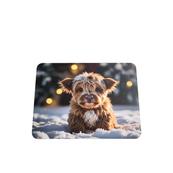 Cute Snowy Pup Mouse Pad - Festive Pet Lover's Gift