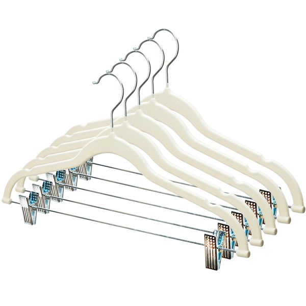 Cream Velvet Clip Hangers