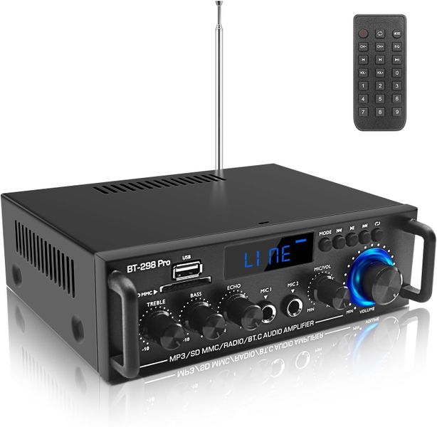 Amplifier Home Audio Stereo Receivers with Bluetooth 5.0, Speakers Max 800W